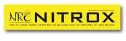 Banda neopreno amarillo y letras negras para botella Nitrox
